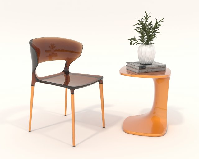 Contemporary Style Coffee Table and Armchair 20 3D 模型 .c4d .max .obj .3ds .fbx .stl .blend 