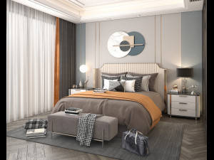 Modern Bedroom Interior Scene 30 3Dモデル