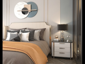 Modern Bedroom Interior Scene 30 3Dモデル