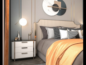 Modern Bedroom Interior Scene 30 3Dモデル