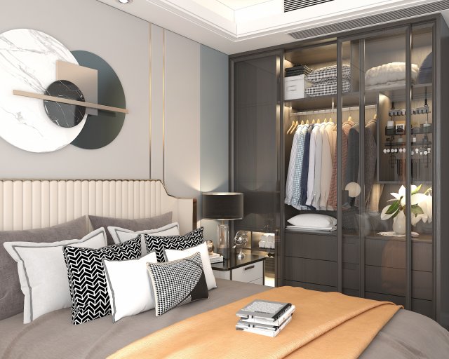 Modern Bedroom Interior Scene 30 3D Model in Bedroom 3DExport