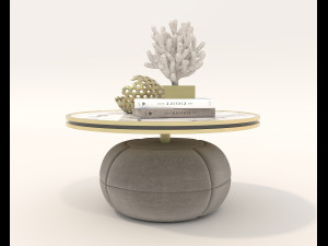 Contemporary Style Coffee Table and Armchair 21 Model 3D