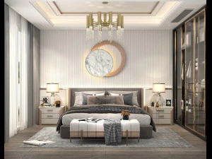 Moderne Schlafzimmer-Innenszene 31 3D Modell