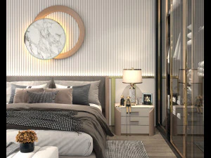 Modern Bedroom Interior Scene 31 3D Model