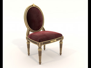 European Style Dining Table and Chairs 19 3D Модель