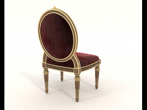 European Style Dining Table and Chairs 19 3D Модель