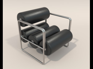 Contemporary Style Coffee Table and Armchair 22 3D 모델