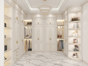 Neoclassical Style Walk-in Closet 2 3D Model