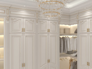 Neoclassical Style Walk-in Closet 2 Modello 3D