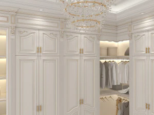 Neoclassical Style Walk-in Closet 2 3D Model