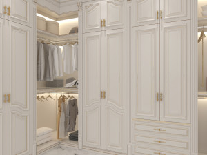 Neoclassical Style Walk-in Closet 2 Modello 3D