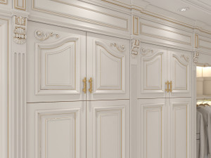 Neoclassical Style Walk-in Closet 2 Modello 3D