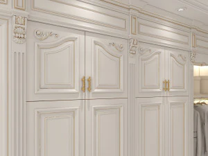 Neoclassical Style Walk-in Closet 2 3D Model