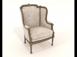 Classic Coffee Table and Armchairs 16 3D Model