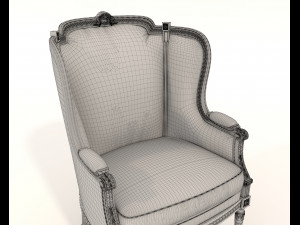 Classic Coffee Table and Armchairs 16 3D Model
