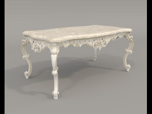 Classic Dining Table and Chairs 23 3D Model