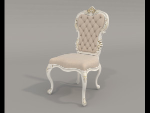 Classic Dining Table and Chairs 23 3D Model
