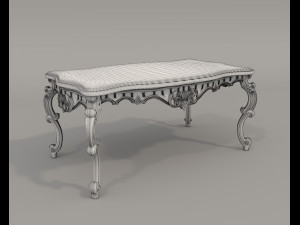 Classic Dining Table and Chairs 23 3D Model
