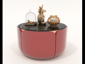 Luxury Lounge Chair and Coffee Table Set Model 3D