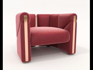Luxury Lounge Chair and Coffee Table Set Model 3D