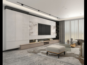 Modern Living Room Scene 6 3D Model
