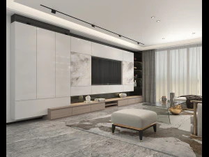 Modern Living Room Scene 6 3D Model