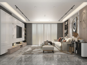 Modern Living Room Scene 6 3D Model
