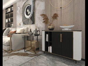 Modern Living Room Scene 6 3D Model