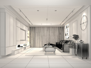 Modern Living Room Scene 6 3D Model