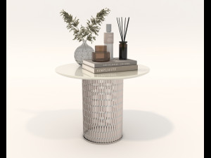 Modern Lounge Chair and Coffee Table Set 3D Model