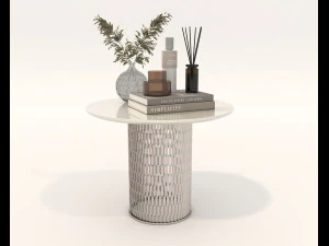 现代休闲椅和咖啡桌套装 3D 模型