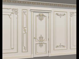 Classic Interior Wall Decoration 19 3D Model