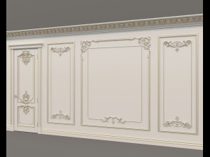 Classic Interior Wall Decoration 19 3D Model