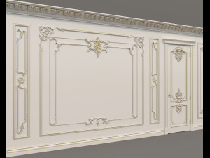 Classic Interior Wall Decoration 19 3D Model