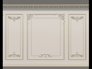 Classic Interior Wall Decoration 19 3D Model