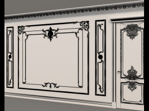 Classic Interior Wall Decoration 19 3D Model