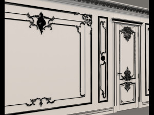 Classic Interior Wall Decoration 19 3D Model