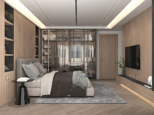 Modern Bedroom Interior Scene 32 Model 3D