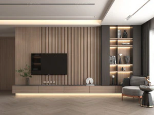 Modern Bedroom Interior Scene 32 3D Model