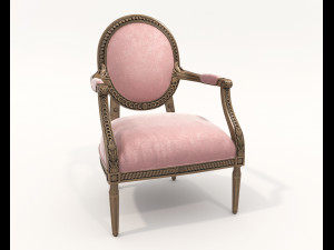 Classic Coffee Table and Armchairs 17 3D Model