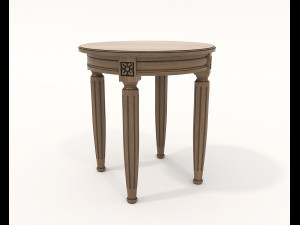 Classic Coffee Table and Armchairs 17 3D Model