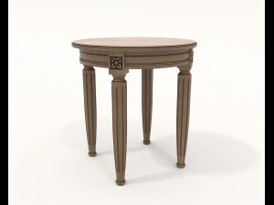 Classic Coffee Table and Armchairs 17 3D Model
