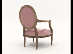 Classic Coffee Table and Armchairs 17 3D Model