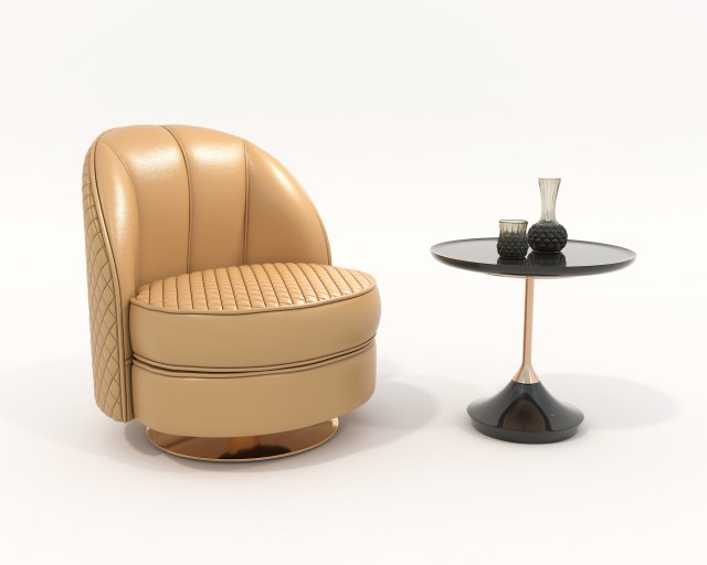 Modern Coffee Table and Armchair 6 Modelo 3D .c4d .max .obj .3ds .fbx .stl .blend 
