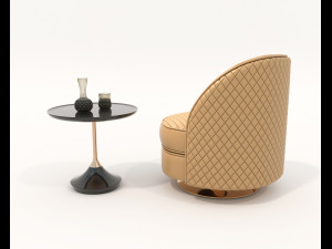 Modern Coffee Table and Armchair 6 Modelo 3D