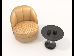 Modern Coffee Table and Armchair 6 Modelo 3D