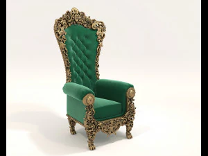 Classic Coffee Table and Armchairs 18 3D Model