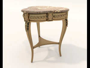 Classic Coffee Table and Armchairs 18 3D Model