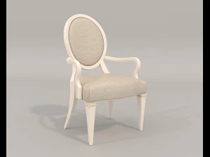 European Style Dining Table and Chairs 20 3D Model