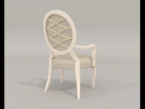 European Style Dining Table and Chairs 20 3D Model